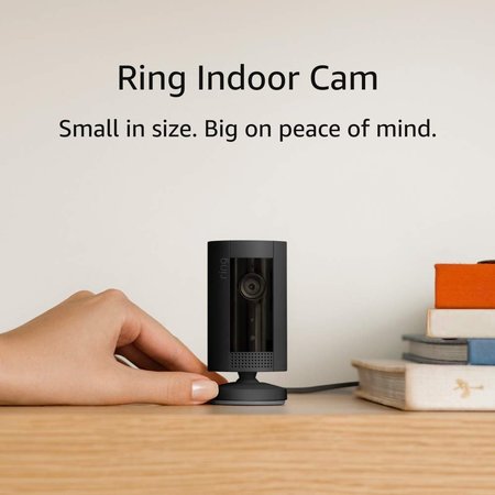 RING Indoor Cam, Compact PlugIn HD security camera Black RIN8SN1S9-BEN0